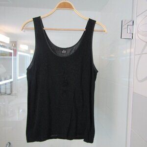 OSCALITO Sheer Light Weight Black 100% Cotton Tank top--Size 5 (X  Large) NWOT's